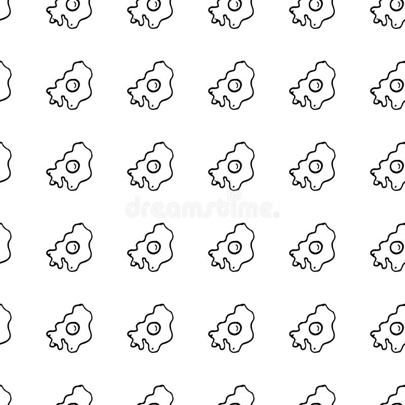 Os ovos sem emenda tirados mão do teste padrão rabiscam Ícone do estilo do esboço Elemento da decoração Isolado no fundo branco P ilustração stock Os ovos sem emenda tirados mão do teste padrão rabiscam Ícone do estilo do esboço Elemento da decoração Isolado no fundo branco P ilustração stock