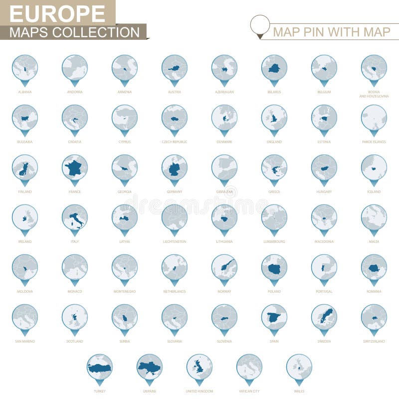 Pin mapa com mapa detalhado de portugal e países vizinhos