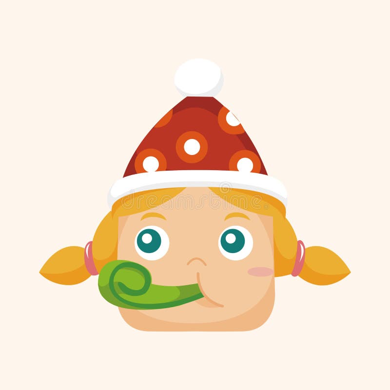 Os povos comemoram os elementos do tema do aniversário ilustração do vetor