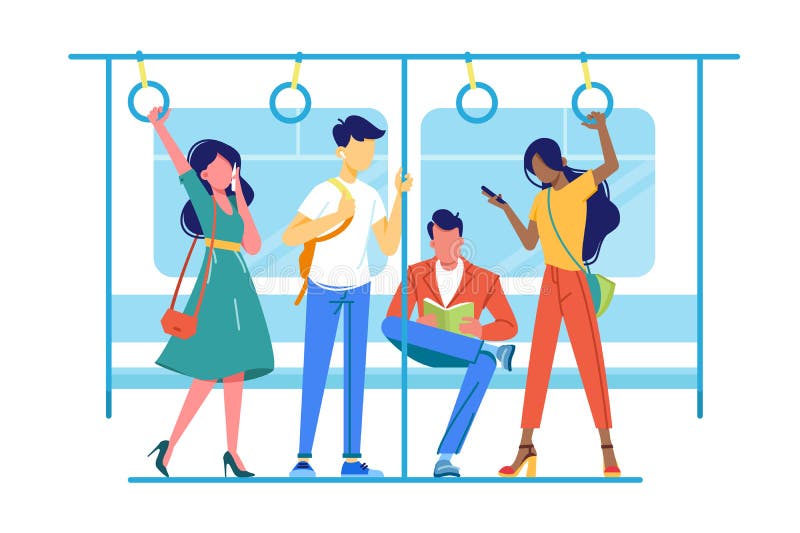 Os povos internacionais v?o ao metro, no subsolo sobre seu neg?cio ilustração do vetor Os povos internacionais v?o ao metro, no subsolo sobre seu neg?cio ilustração do vetor