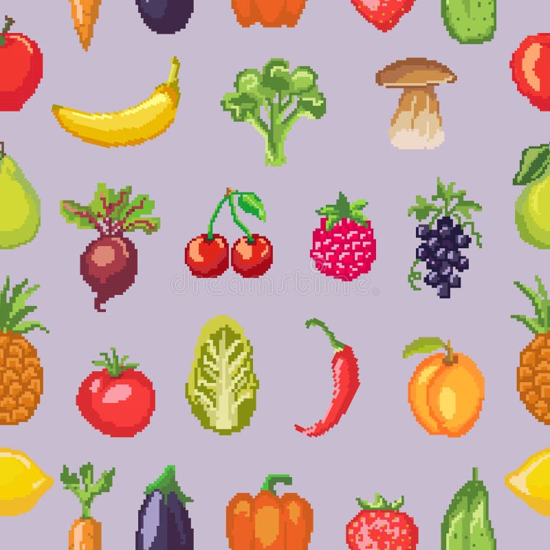 Vetores de Pixel Arte Comida Computador Design Padrão Sem Emenda Fundo  Ilustração Pixelizada Restaurante Elemento Fastfood Retrô Jogo Web Gráfico  De Vetor e mais imagens de Pixelado - iStock