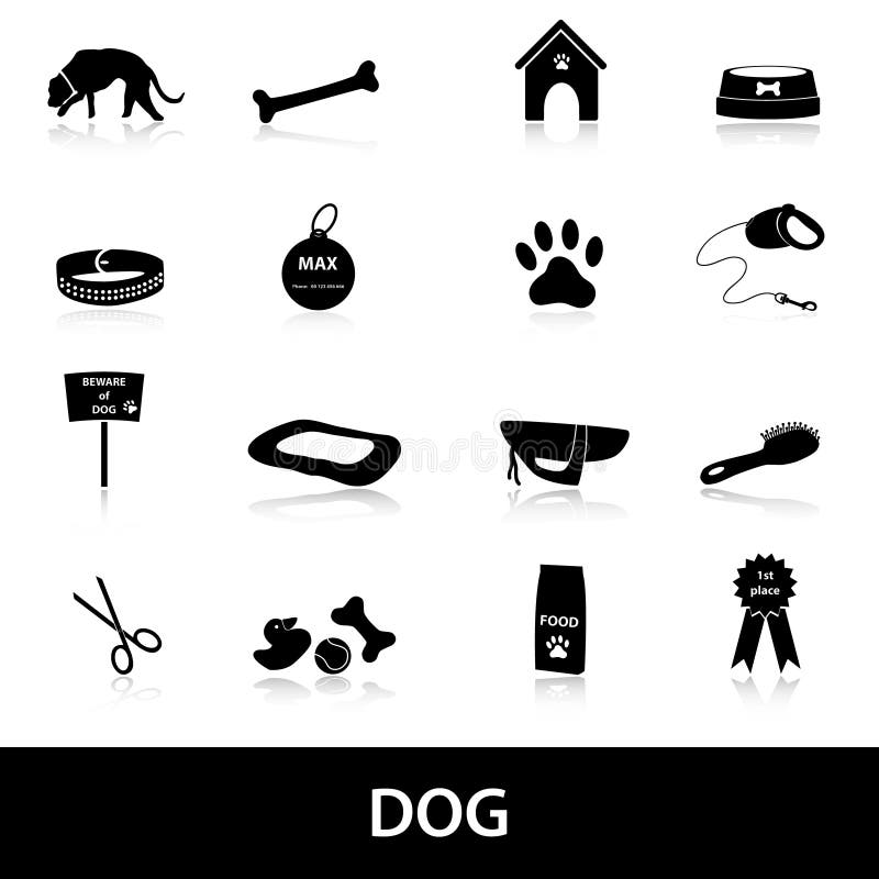 Os ícones do cão ajustaram eps10 ilustração do vetor Os ícones do cão ajustaram eps10 ilustração do vetor