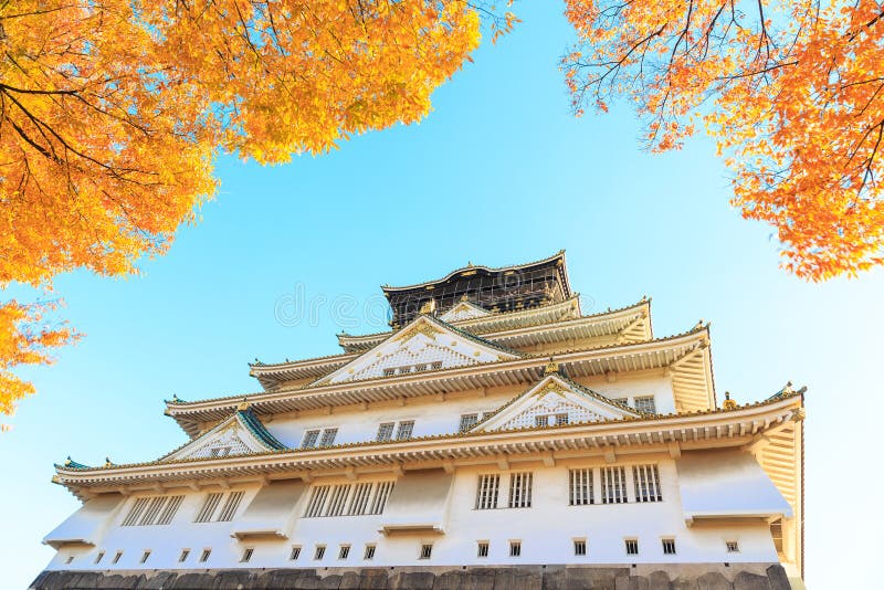 Osaka Castle in the autumn stock photo. Image of historical 63374866