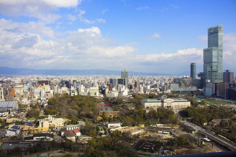 Osaka-Stadtansicht von Tsutenkaku-Turm stockbilder Osaka-Stadtansicht von Tsutenkaku-Turm stockbilder