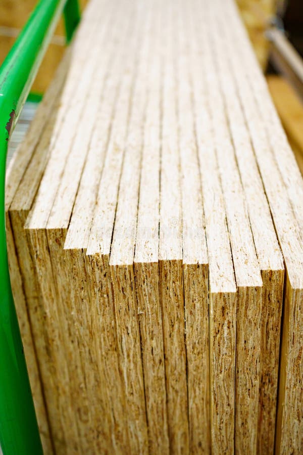 OSB Board. Sheet Material is Used in Construction. Hardware Store