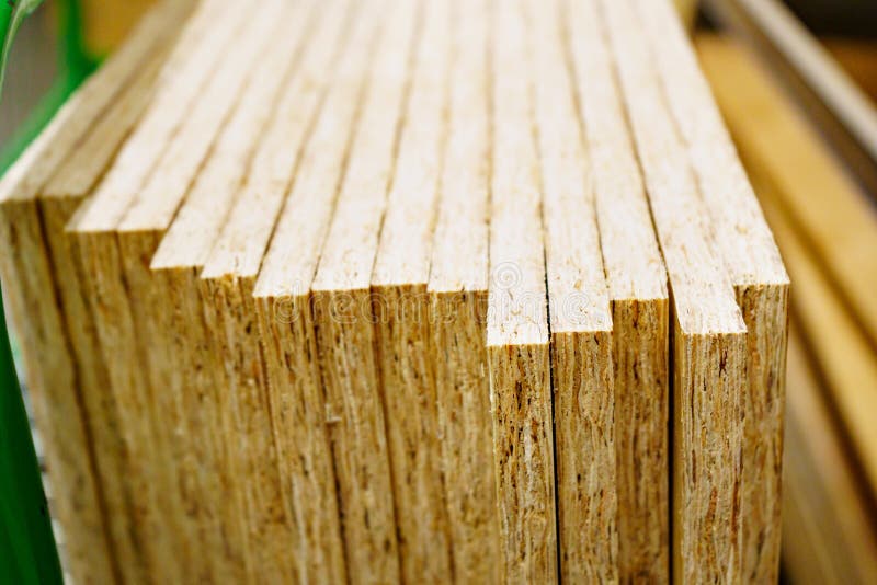 OSB Board. Sheet Material is Used in Construction. Hardware Store