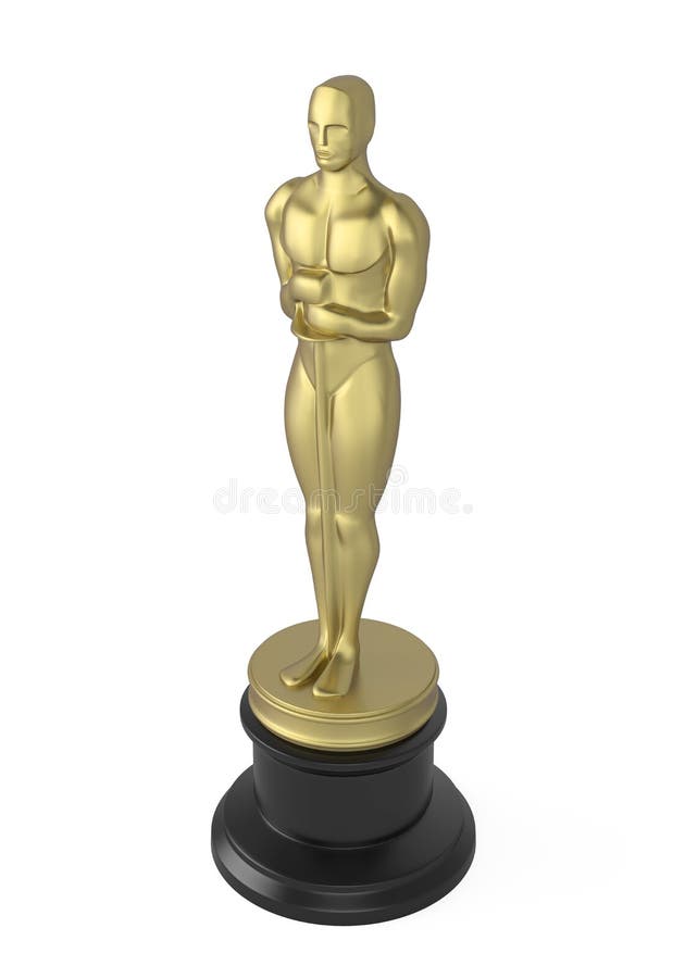 Oscar Statuette Isolated immagine stock editoriale. Illustrazione