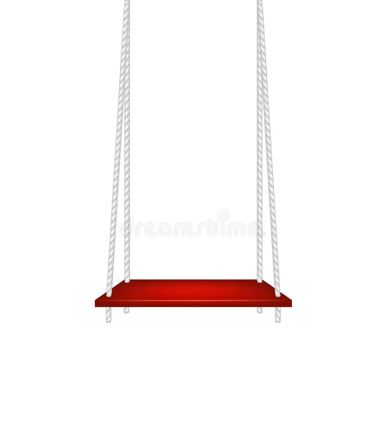 Oscillation rouge accrochant sur les cordes blanches illustration de vecteur Oscillation rouge accrochant sur les cordes blanches illustration de vecteur