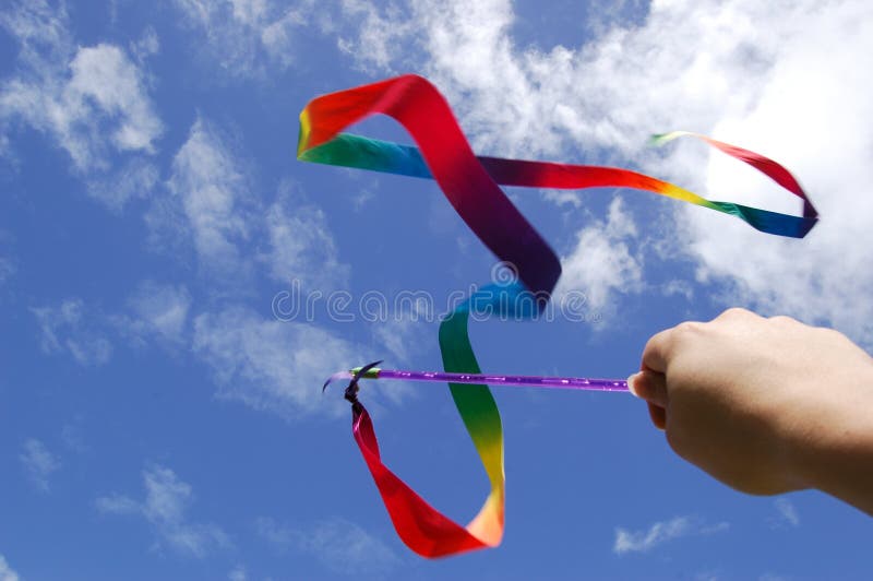 Oscilli il nastro del Rainbow fotografie stock libere da diritti Oscilli il nastro del Rainbow fotografie stock libere da diritti