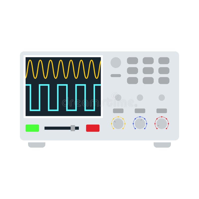 Oscilloscope Icon Vector Isolated on White Background, Oscilloscope