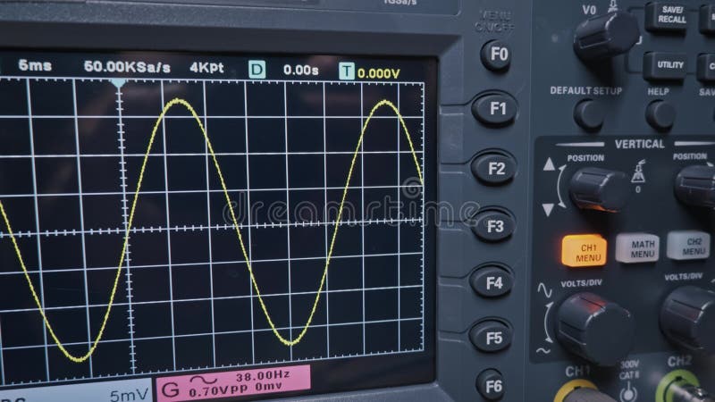 Oscilloscope Screen Displaying a Sine Wave during an Electronics Test Stock  Video - Video of hertz, measurement: 433672161