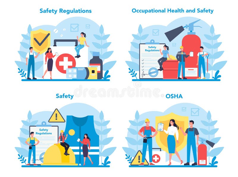 OSHA Concept Set. Occupational Safety and Health Administration Stock