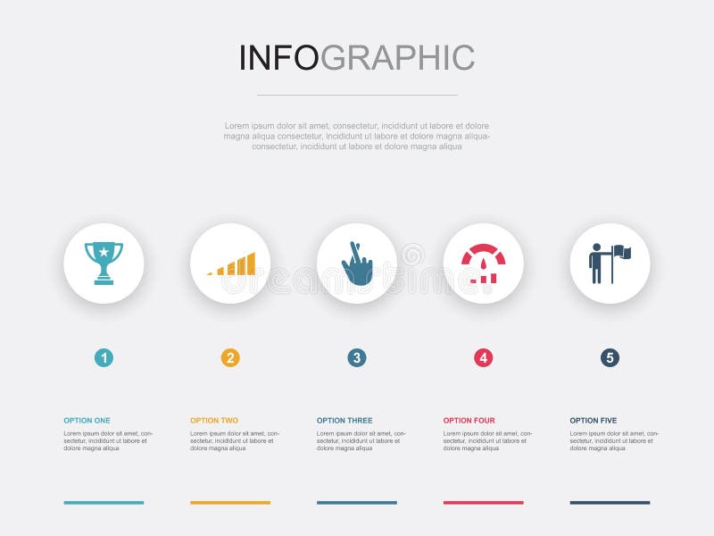 achievement, progress, luck, performance, attainment, icons Infographic design layout design. achievement, progress, luck, performance, attainment, icons Infographic design layout design