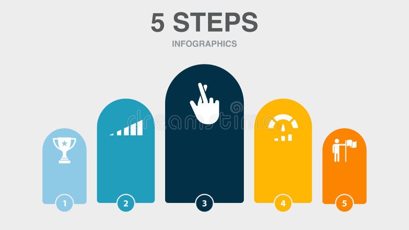 achievement, progress, luck, performance, attainment, icons Infographic design layout template. achievement, progress, luck, performance, attainment, icons Infographic design layout template