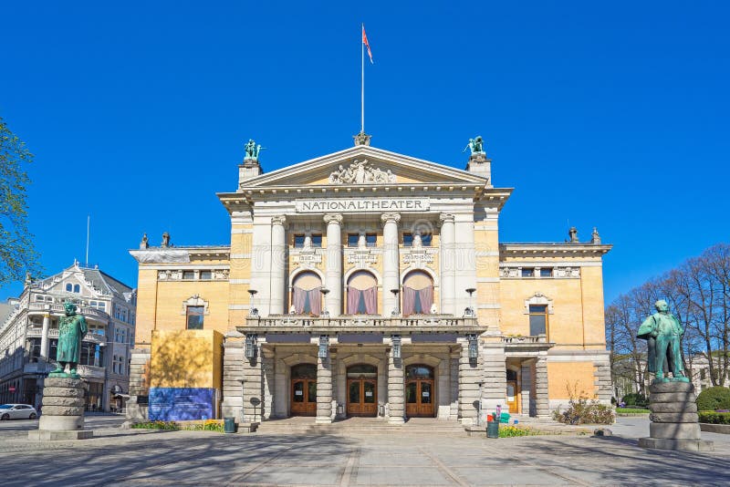Oslo The National Theatre in Oslo city, Norway royalty free stock photo Oslo The National Theatre in Oslo city, Norway royalty free stock photo