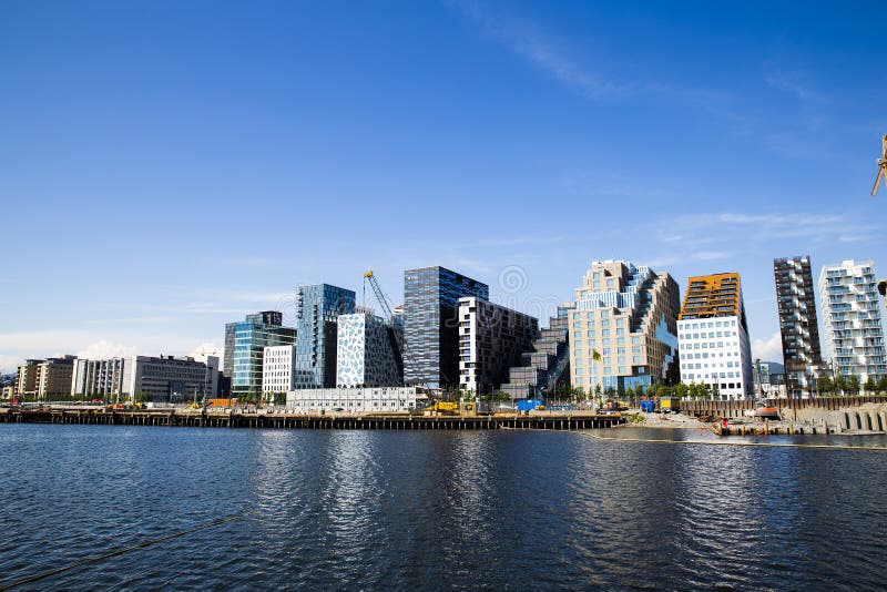 Oslo skyline and water editorial photography. Image of ...