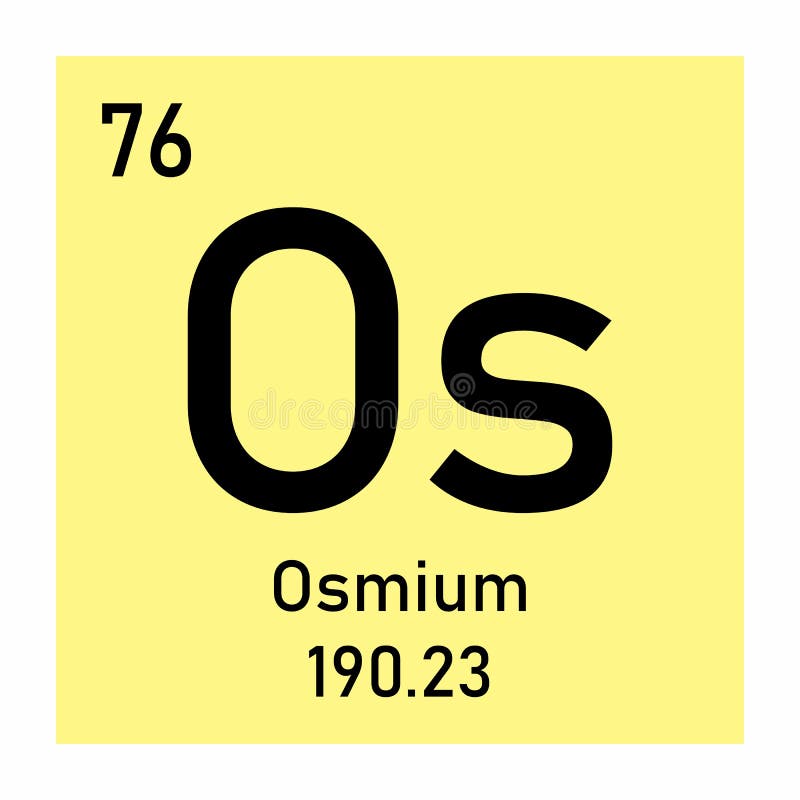 Osmium chemical element stock vector. Illustration of fundamental - 83098003