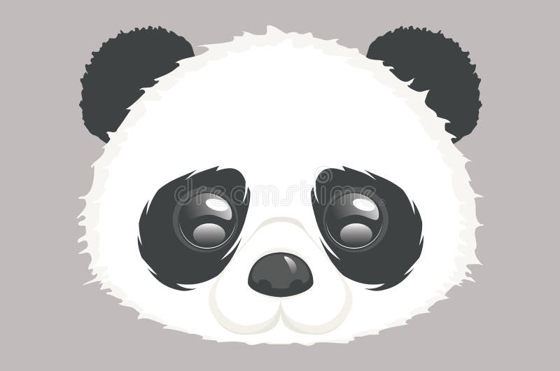 Oso Panda De Dibujos Animados Ilustración del Vector - Ilustración de  adorable, cara: 191092363