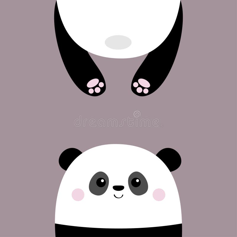 Oso Panda. Silueta De Cabeza De Cara Divertida. Animal Kawaii. Cuerpo Gordo Colgante Con Cola De Impresión De Pata. Lindo Personaj Ilustración del Vector - Ilustración de aislado, estilo: 210966292 Oso Panda. Silueta De Cabeza De Cara Divertida. Animal Kawaii. Cuerpo Gordo Colgante Con Cola De Impresión De Pata. Lindo Personaj Ilustración del Vector - Ilustración de aislado, estilo: 210966292