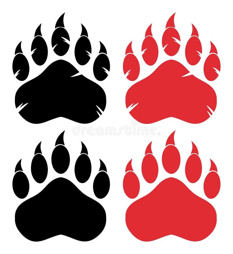 Oso Paw Logo Design Concept colección ilustración del vector Oso Paw Logo Design Concept colección ilustración del vector