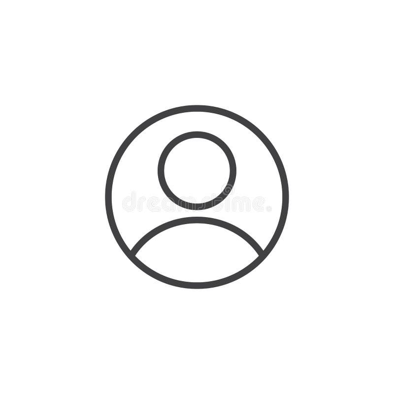 Osoba profilu okręgu avatar konturu ikona