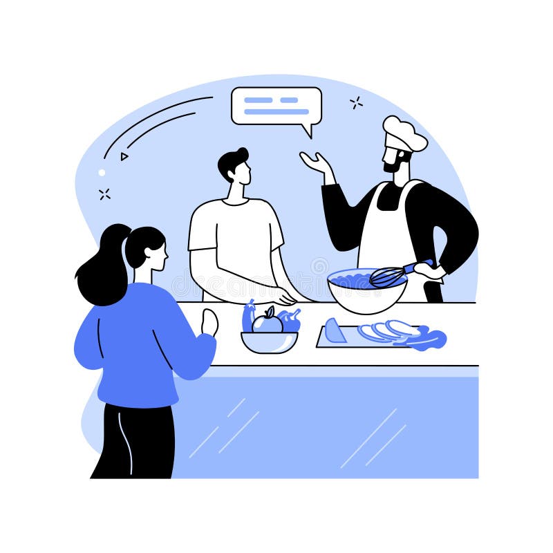 Osobisty szef kuchni wyizolowane ilustracje wektora karykatury. ilustracji