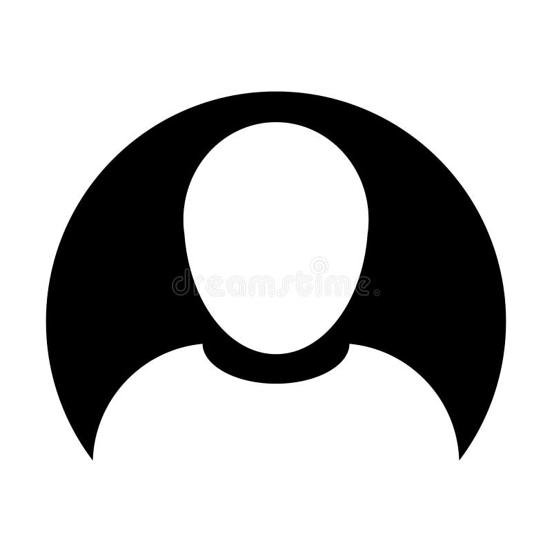 Osoby ikony użytkownika profilu avatar wektorowy męski symbol w okręgu koloru glifu płaskim piktogramie