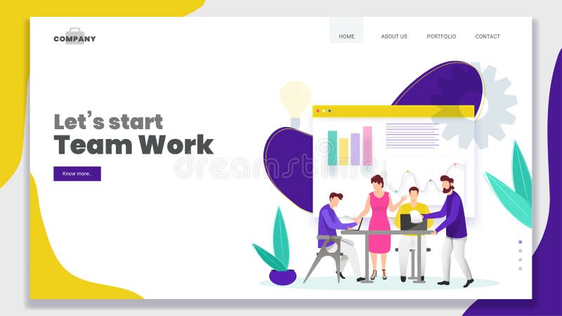 Osoby pracujące w firmie pracujące razem w miejscu pracy z internetową prezentacją informacyjną dla koncepcji pracy zespołowej royalty ilustracja Osoby pracujące w firmie pracujące razem w miejscu pracy z internetową prezentacją informacyjną dla koncepcji pracy zespołowej royalty ilustracja