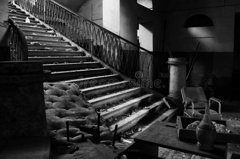 The interior of an ex insane asylum in italy. The interior of an ex insane asylum in italy