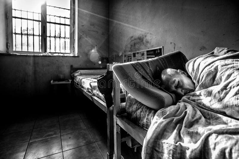 Ospedale psichiatrico criminale fotografia stock Ospedale psichiatrico criminale fotografia stock