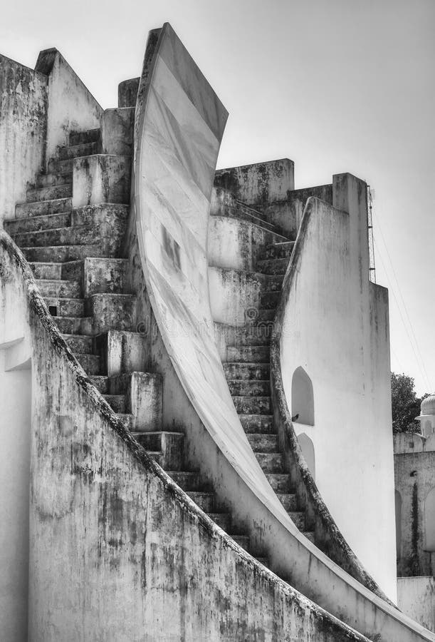 Osservatorio astronomico di Jantar Mantar in Japiur, India immagine stock Osservatorio astronomico di Jantar Mantar in Japiur, India immagine stock