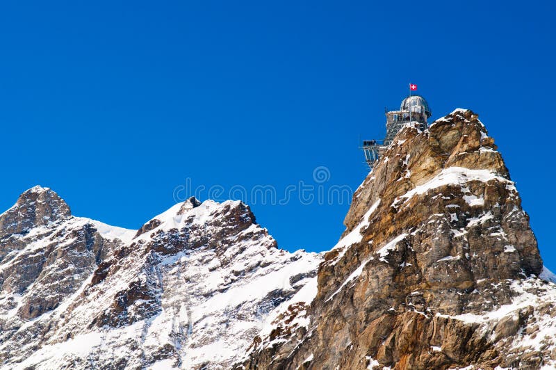 Sphinx observatory, The view point at Jungfraujoch, Switzerland. Sphinx observatory, The view point at Jungfraujoch, Switzerland