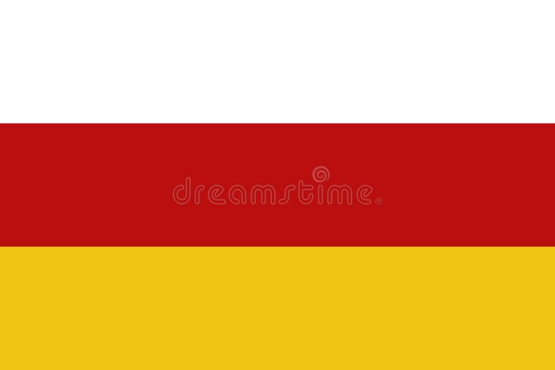 Ossetia flag pattern background. Realistic national flag design. Abstract vector template stock illustration