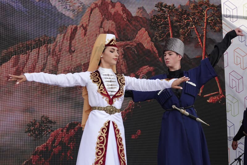 Ossetian National Dance at the Festival Peoples of Moscow Editorial ...