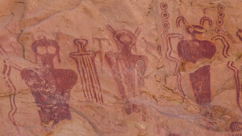 Ost-Uttah Petroglyphen stockbilder