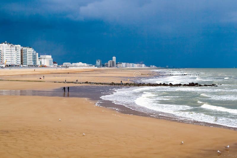 Ostend Beach before the storm