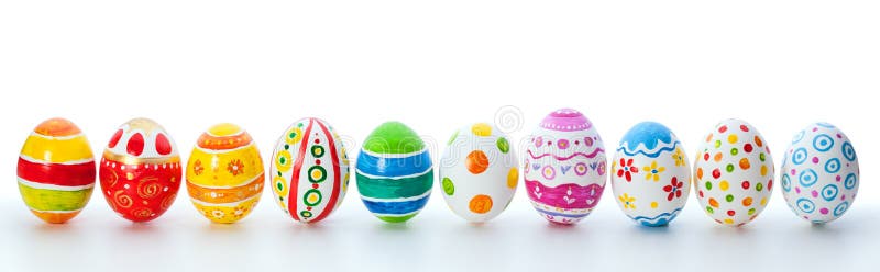 Ostern-Farbeier stockfoto