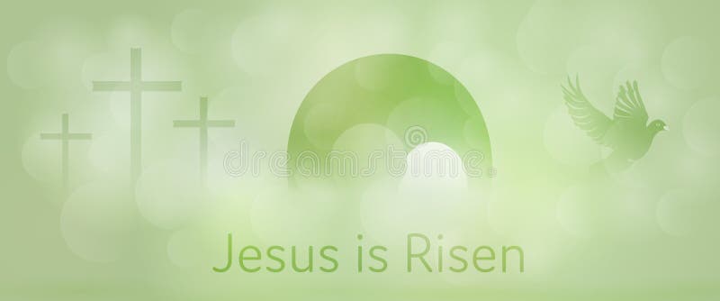 Ostern-Hintergrund - Jesus wird gestiegen stock abbildung Ostern-Hintergrund - Jesus wird gestiegen stock abbildung