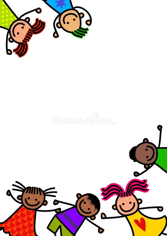 Ostra dzieciak granica ilustracji