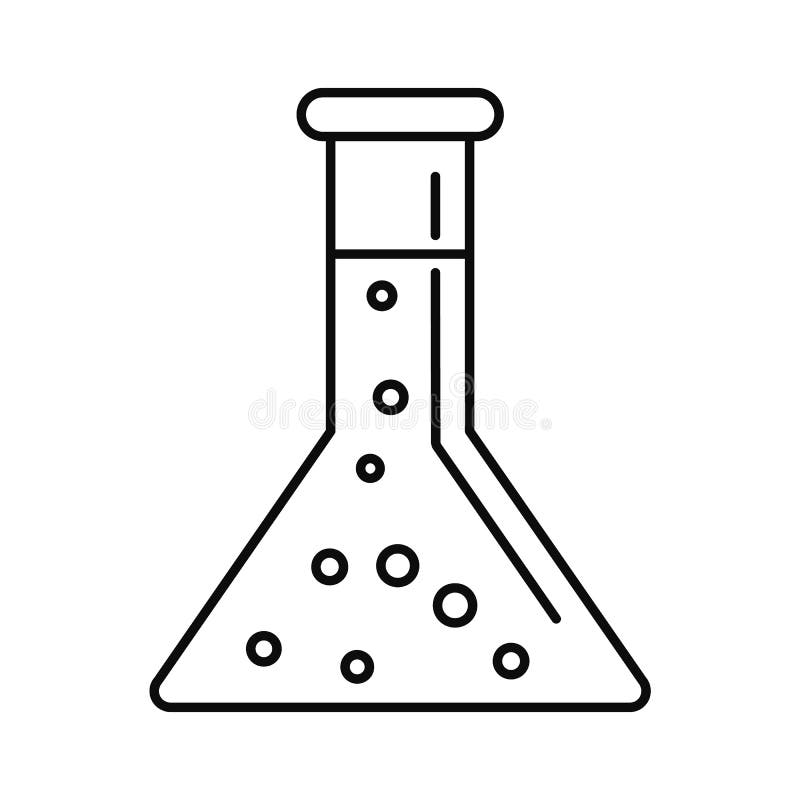 Ostrostożkowa chemiczna garnek ikona, konturu styl royalty ilustracja Ostrostożkowa chemiczna garnek ikona, konturu styl royalty ilustracja