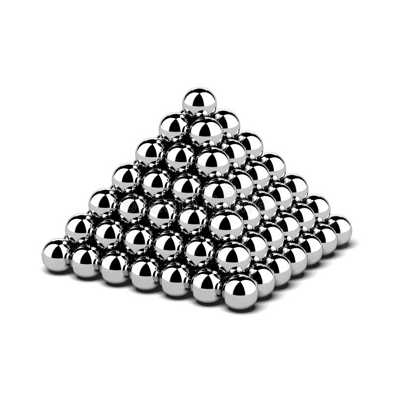 Ostrosłup metal piłki ilustracja wektor Ostrosłup metal piłki ilustracja wektor