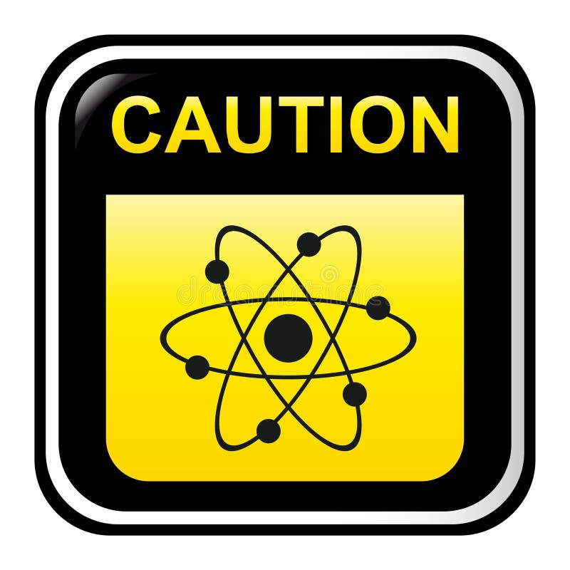 Radioactive caution sign - computer generated image. Radioactive caution sign - computer generated image