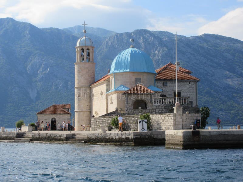Ostrvo, baia di Cattaro, Montenegro immagine stock Ostrvo, baia di Cattaro, Montenegro immagine stock