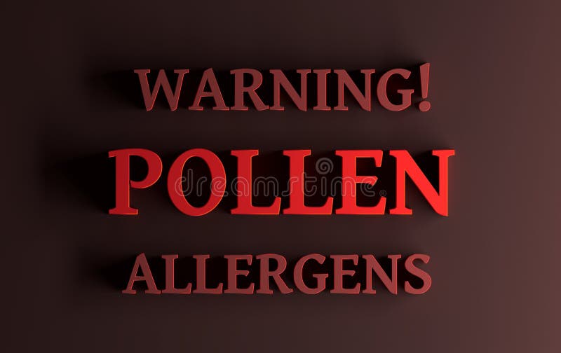 Ostrzegawczy Pollen allergens ilustracji Ostrzegawczy Pollen allergens ilustracji