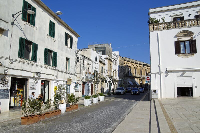 Typical street of Ostuni, La Citta Bianca. Ostuni. Apulia, Italy royalty free stock images Typical street of Ostuni, La Citta Bianca. Ostuni. Apulia, Italy royalty free stock images