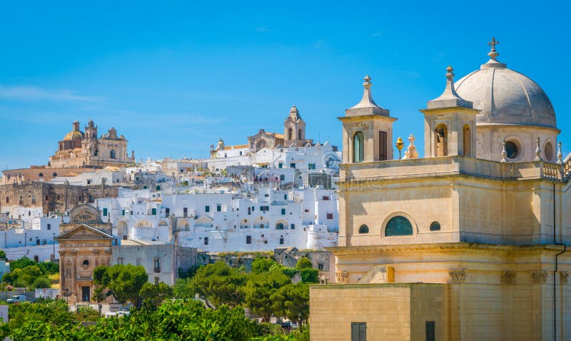 Scenic summer view in Ostuni, province of Brindisi, Apulia, Italy. stock photography Scenic summer view in Ostuni, province of Brindisi, Apulia, Italy. stock photography