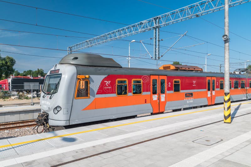 Local passenger train belong to Przewozy Regionalne English: Regional carriers, trading as POLREGIO stock photo Local passenger train belong to Przewozy Regionalne English: Regional carriers, trading as POLREGIO stock photo