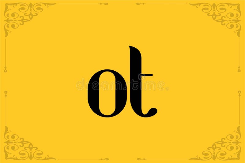 OT abstrakt lyxlogotyp royaltyfri illustrationer