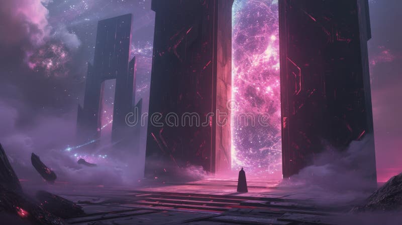 Mysterious Cosmic Gateway royalty free stock photo