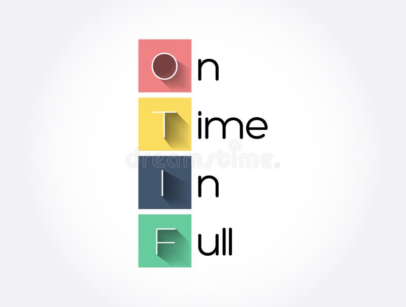 OTIF on Time in Full Acronym, Business Concept Background Stock